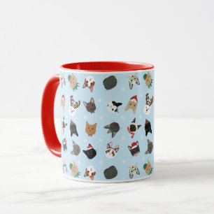 Caneca Padrão de Natal de Cat