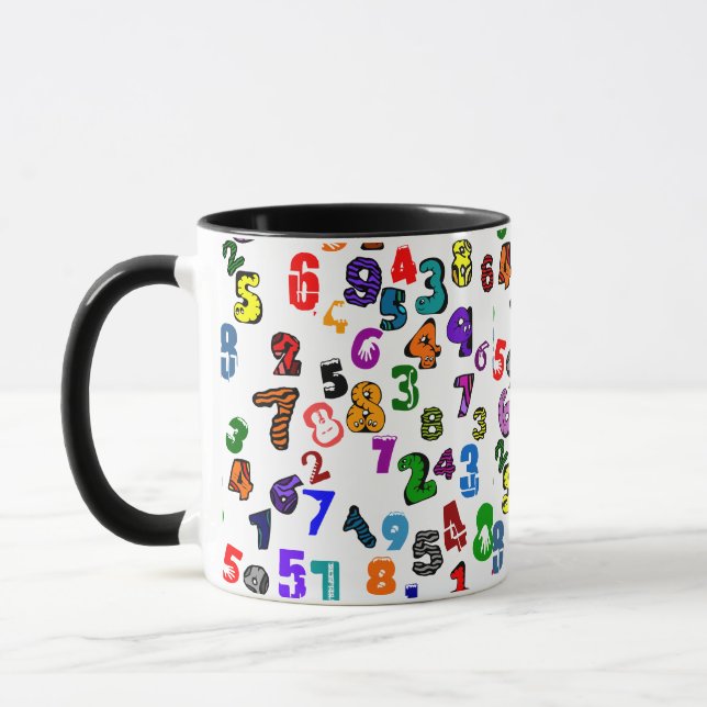 Caneca Padrão de número (Esquerda)