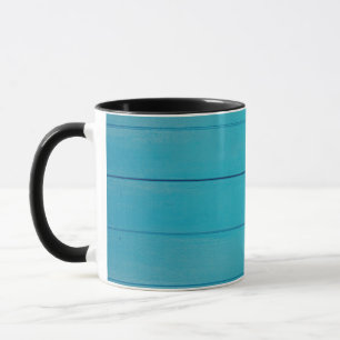 Caneca Padrão de paredes pintadas de cor verde-turquesa