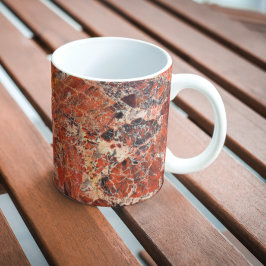 Caneca Padrão de Pedra do Jasper Brecciado Laranja