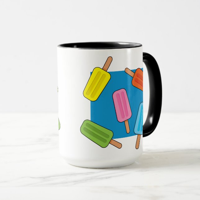 Caneca Padrão de picles coloridos (Frente Esquerda)