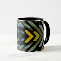 Padrão de Piso de Pneu Azul Dourado Preto