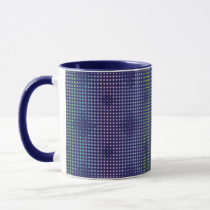 Caneca Padrão de pontos holográficos iridescentes