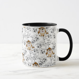 Caneca Padrão de Pop de cor da arte de linha TAZ™