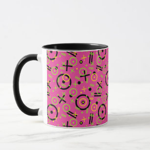 Caneca Padrão de porta cor-de-rosa retrorreflector Neon d