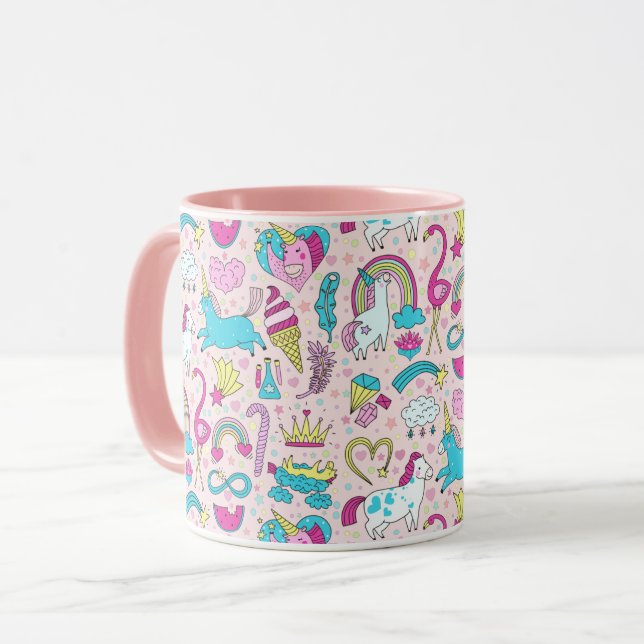 Caneca Padrão de porta Unicorn (Frente Esquerda)