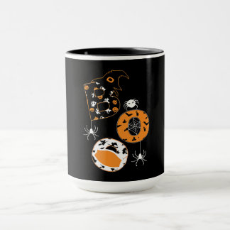 Caneca Padrão de Pumpkin da Bruxa de Aranha Máscara Boo