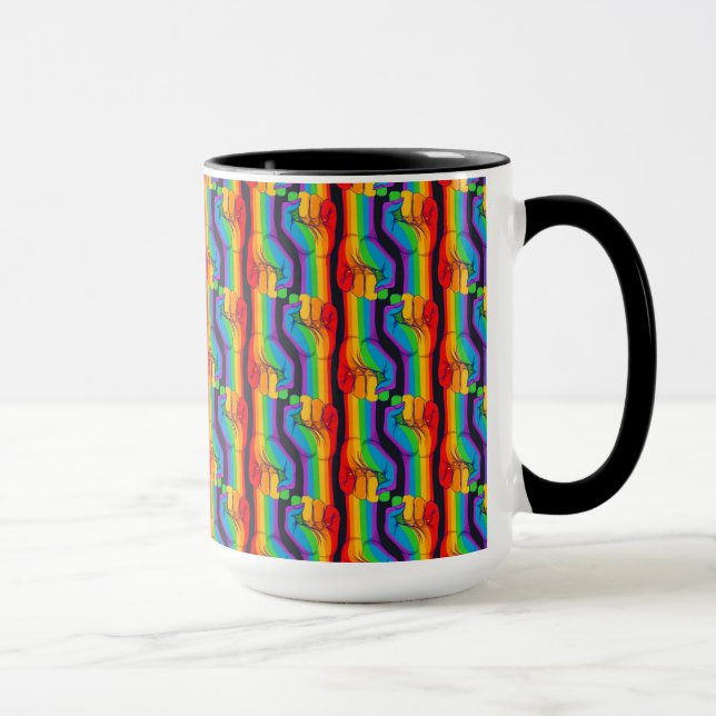 Caneca Padrão de Punho do Arco-Íris (Direita)