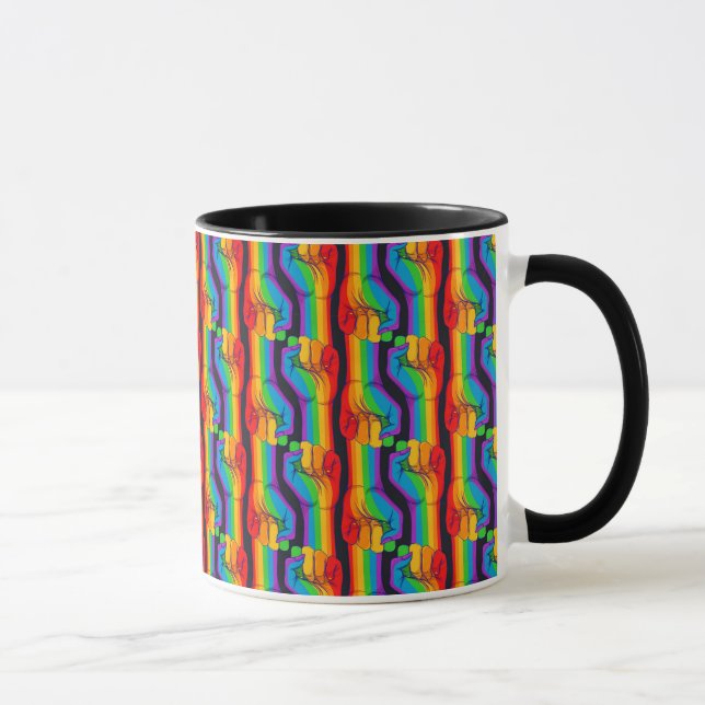 Caneca Padrão de Punho do Arco-Íris (Direita)