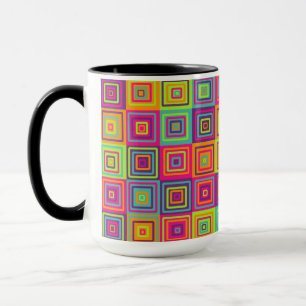 Caneca Padrão de Quadrados