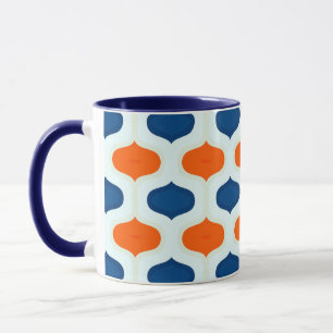 Caneca Padrão de recuperação de humor azul e laranja