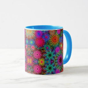 Caneca Padrão de redemoinho colorido fofo
