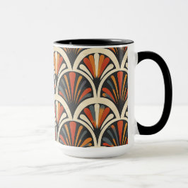 Caneca Padrão de Repetição Glam da Era do Jazz