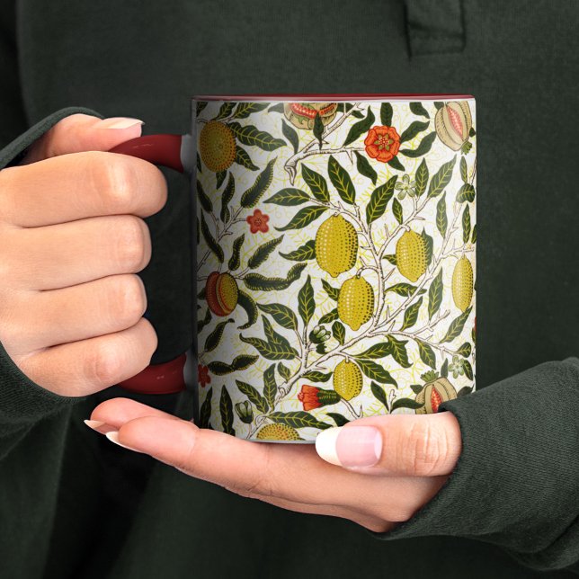 Caneca Padrão de Romã William Morris Lemons (Criador carregado)