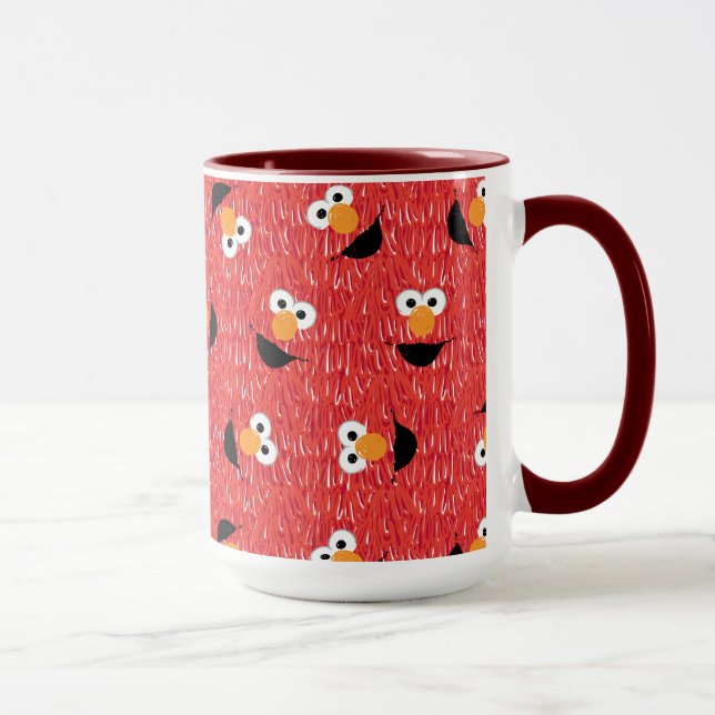 Caneca Padrão de rosto de pelo do Elmo (Direita)