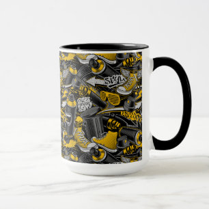 Caneca Padrão de Rua Urbana do Grafite Retroativo