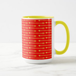 Caneca Padrão de Seta do ouro