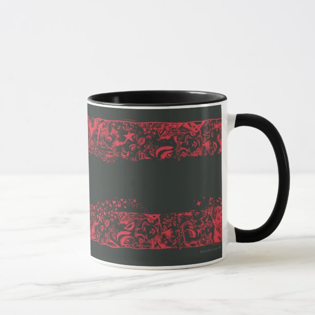 Caneca Padrão de Supergirl Black and Red Line (Direita)