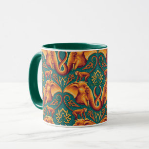 Caneca Padrão de tapeçaria Safari Exótico - O Lotus Branc