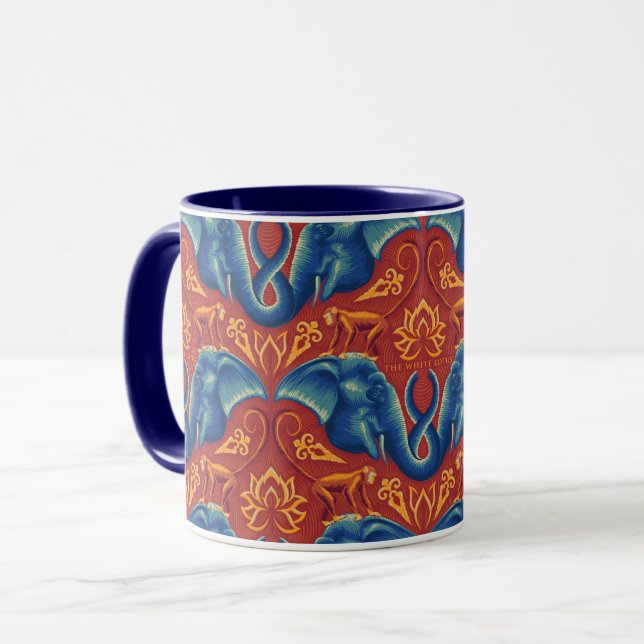 Caneca Padrão De Tapeçaria Safari Vibrante - O Lotus Bran (Frente Esquerda)