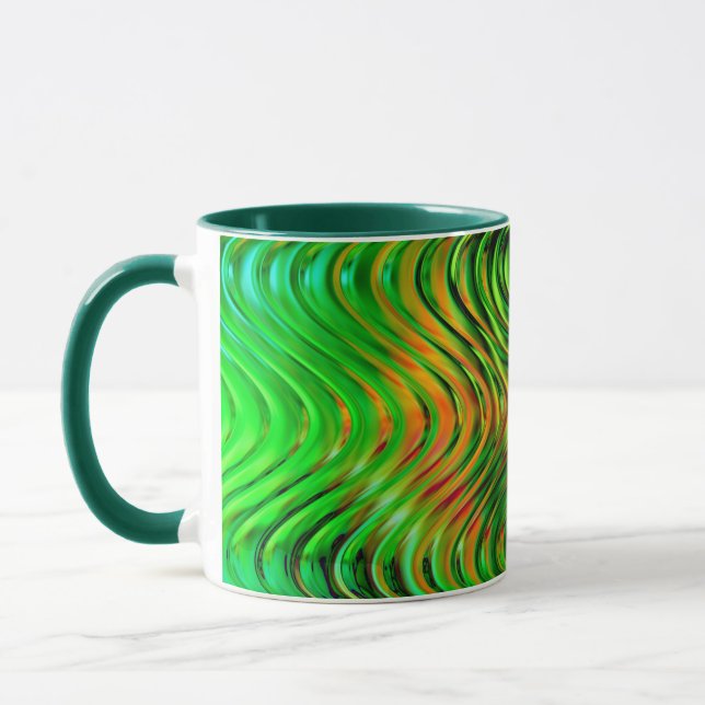 Caneca Padrão de Texturas Criativas (Esquerda)