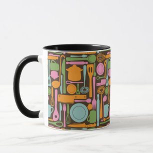 Caneca Padrão de Utensílios de cozinha 3