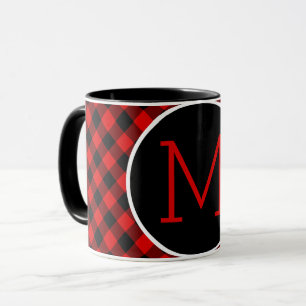 Caneca Padrão de Xadrez de Verificação de Buffalo Preto V