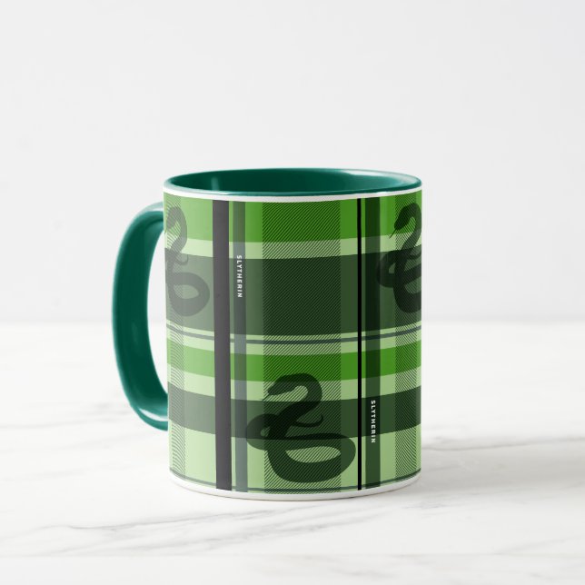 Caneca Padrão de Xadrez do SLYTHERIN™ Tartan (Frente Esquerda)