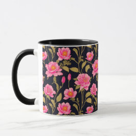Caneca Padrão digital floral design 24 - Mug de café