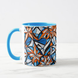 Caneca Padrão digital geométrico de abstrato moderno 50