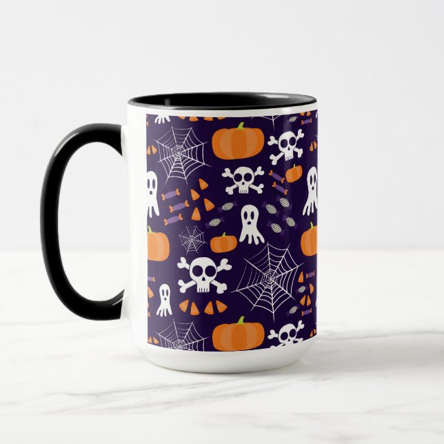 Caneca Padrão Divertido de Halloween (Esquerda)