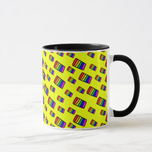 Caneca Padrão do bloco Funky Neon Rainbow