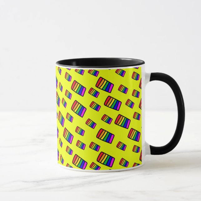 Caneca Padrão do bloco Funky Neon Rainbow (Direita)
