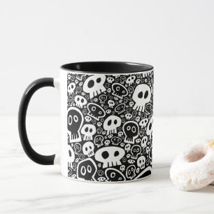 Caneca Padrão do crânio branco