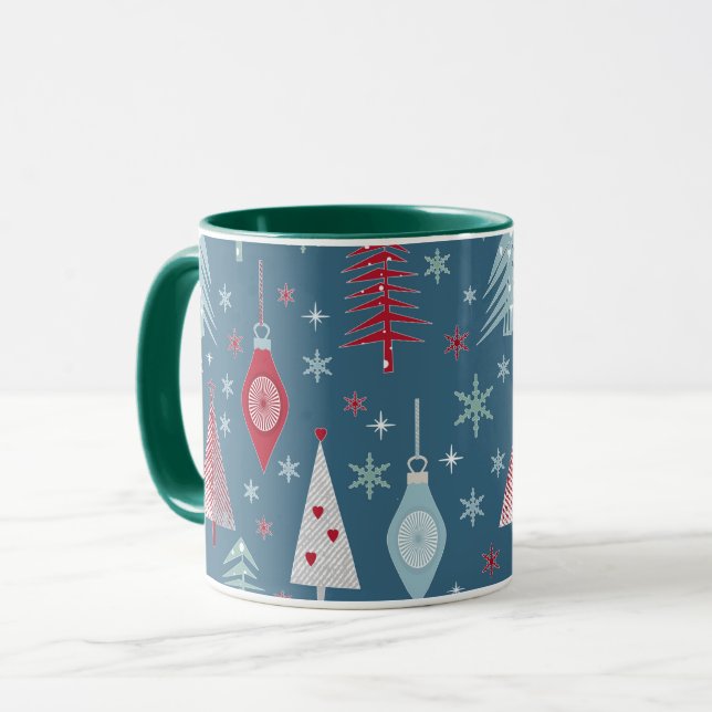 Caneca Padrão do Natal de inverno. (Frente Esquerda)