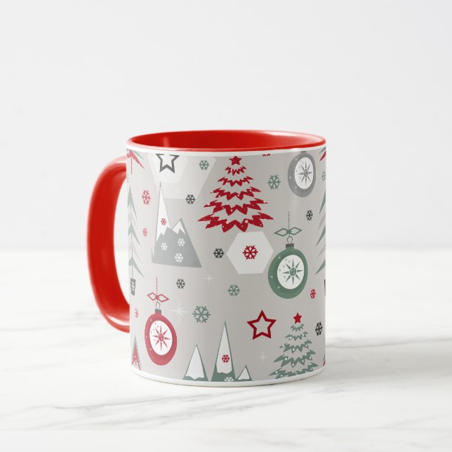 Caneca Padrão do Natal de inverno. (Frente Esquerda)