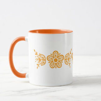 Caneca Padrão Dourado da borboleta Design Pyrex