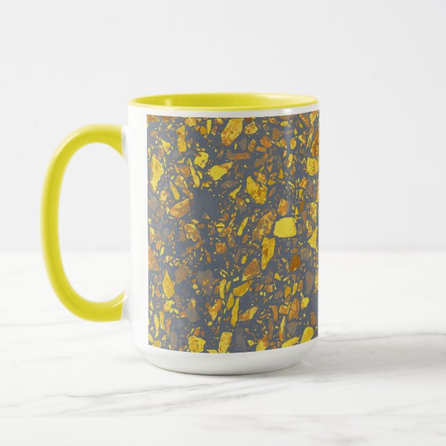 Caneca Padrão Dourado moderno de Terrazzo (Esquerda)