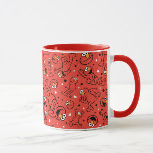 Caneca Padrão Elmo Dançando Vermelho