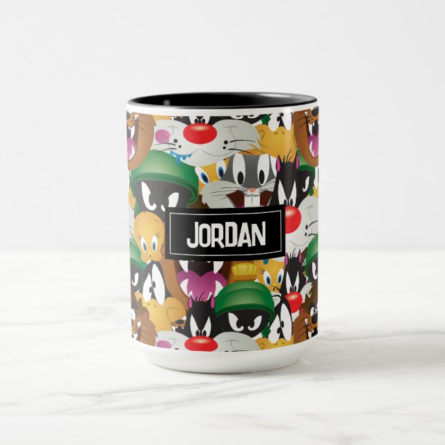 Caneca PADRÃO Emoji LOONEY TUNES™ | Adicione seu nome (Centro)