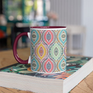 Caneca Padrão Etnico Invisível Indígena Indígena Indígena