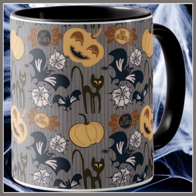 Caneca Padrão exclusivo de halloween (Criador carregado)