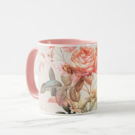 Caneca padrão floral