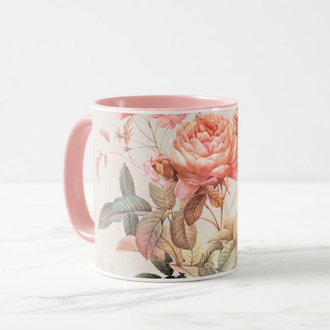 Caneca padrão floral (Frente Esquerda)