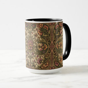 Caneca Padrão Floral Art Nouveau de William Morris Compto