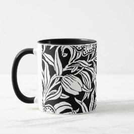 Caneca Padrão Floral Botânico Vintage Art Nouveau