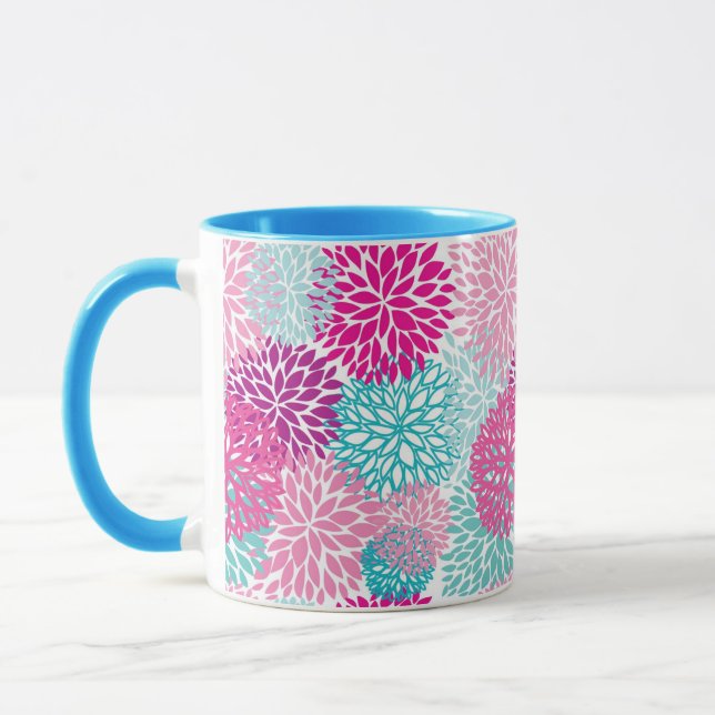 Caneca Padrão Floral Brilho 2 (Esquerda)