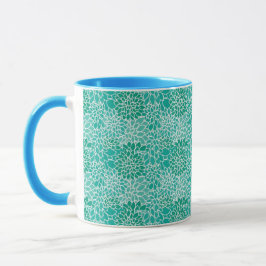 Caneca padrão floral dahila grace