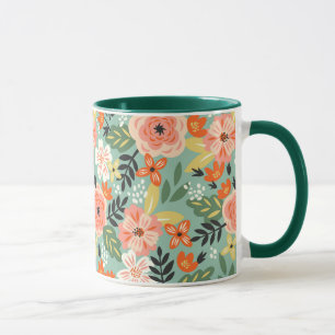 Caneca Padrão Floral do Jardim