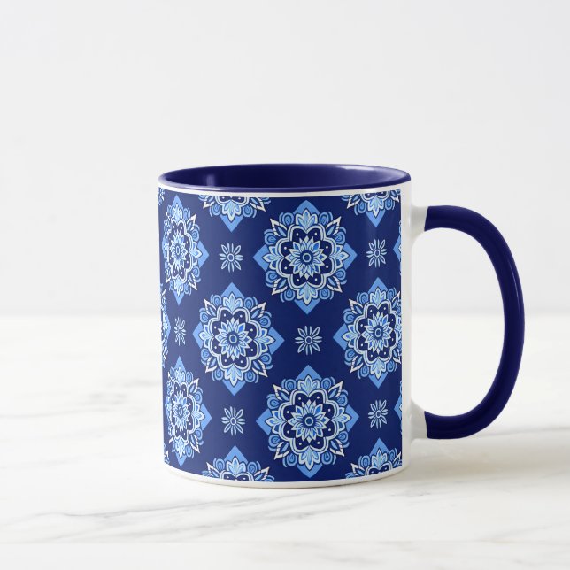 Caneca Padrão Floral Geométrico Boho (Direita)